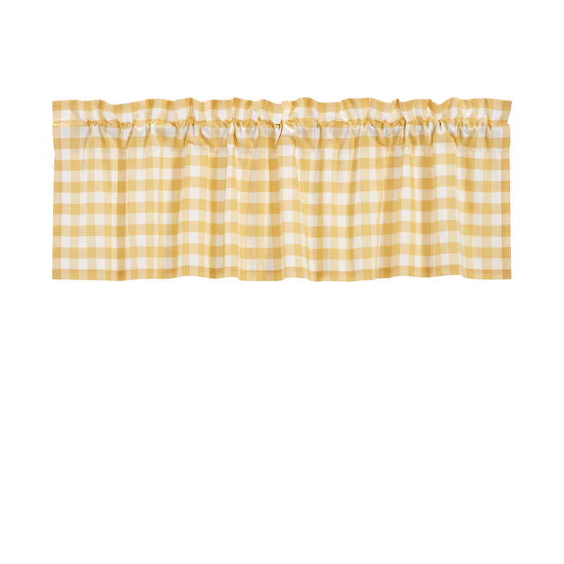 Annie Buffalo Yellow Check Valance 16x60