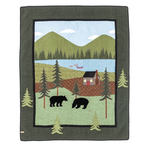 Donna Sharp Bear Lake Rustic Lodge Quilted Collection Throw