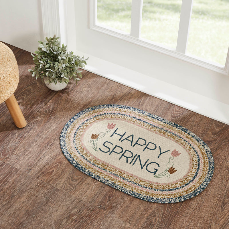 Kaila Happy Spring Jute Rug Oval w/ Pad 20x30