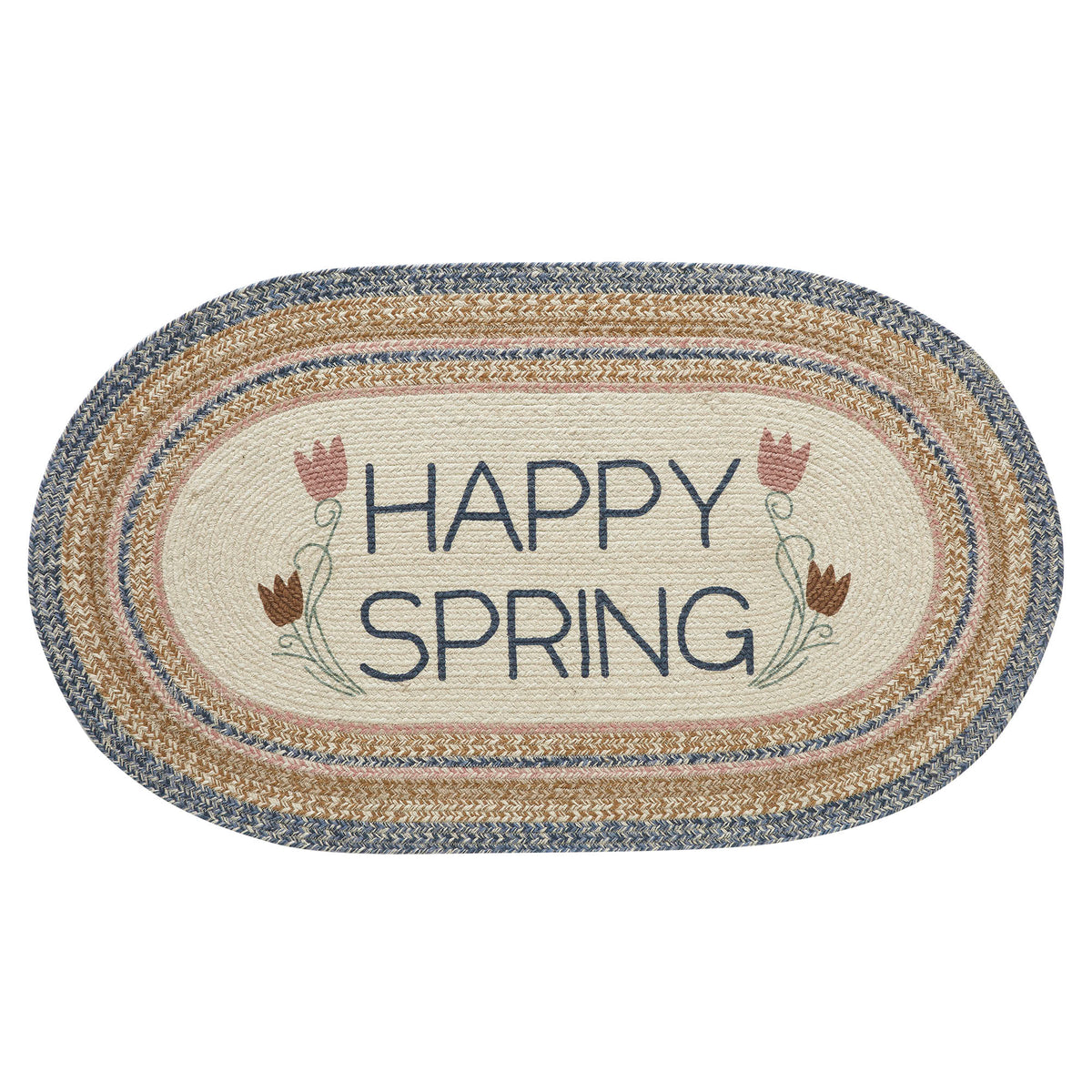 Kaila Happy Spring Jute Rug Oval w/ Pad 27x48