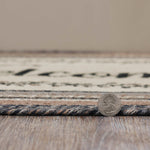 Floral Vine Jute Rug Oval Welcome w/ Pad 27x48