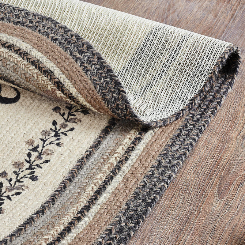 Floral Vine Jute Oval Rug w/ Pad 36x60 – Beth's Country Primitive Home ...