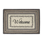 Floral Vine Jute Rug Rect Welcome w/ Pad 20x30