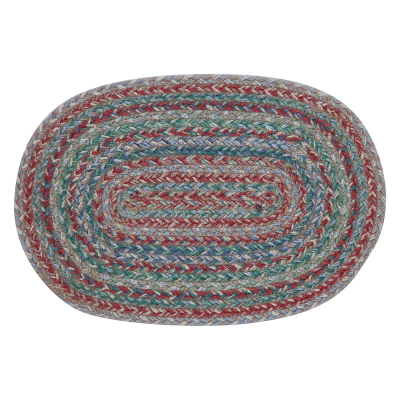 Multi Jute Oval Placemat 10x15