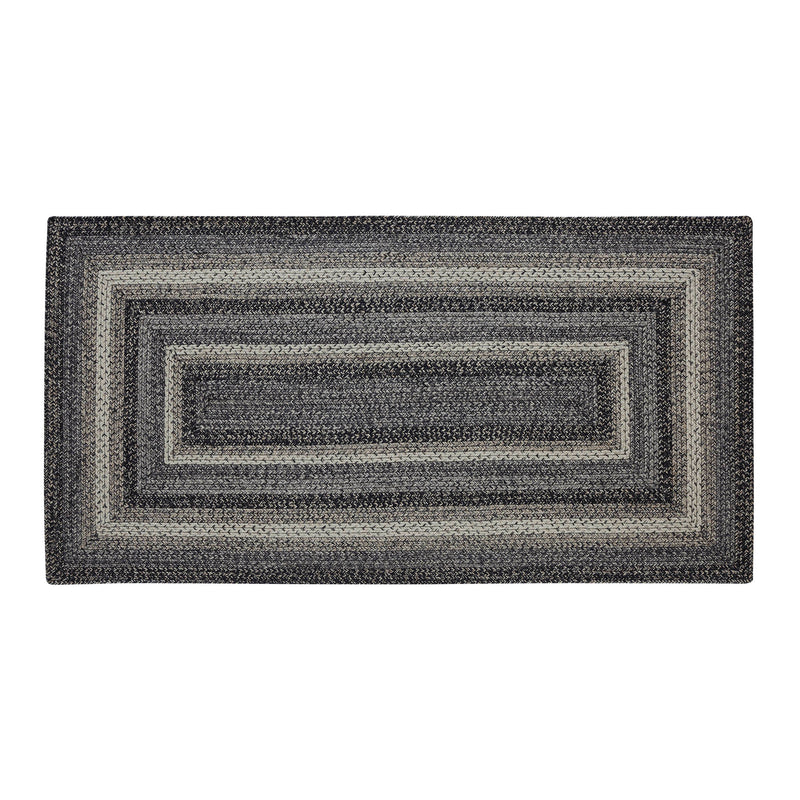 Sawyer Mill Black White Jute Rug Rect w/ Pad 36x72