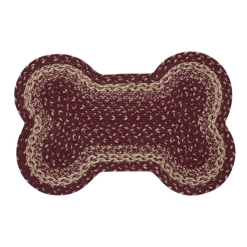 Burgundy Tan Indoor/Outdoor Medium Bone Rug 15x23