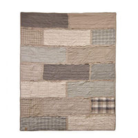 Donna Sharp Smoky Cobblestone Farmhouse Primitive Quilted Collection Throw