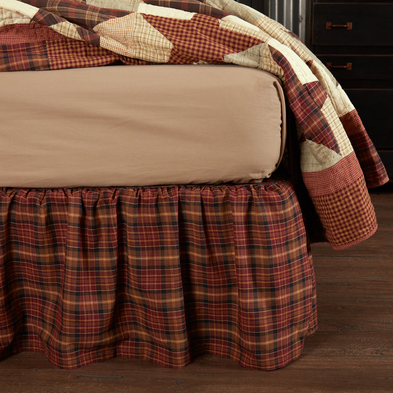 Abilene Star King Bed Skirt 78x80x16