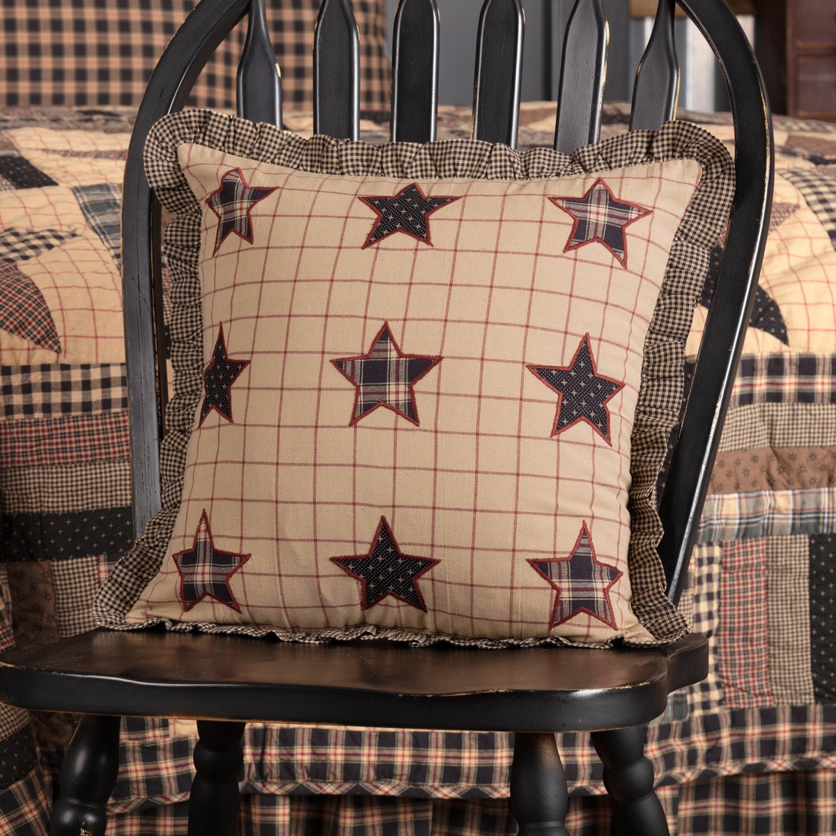 Bingham Star Quilted Collection STAR APPLIQUE PILLOW