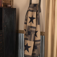 Black Check Star Quilted Collection THROW