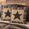 Black Check Star Quilted Collection EURO SHAM