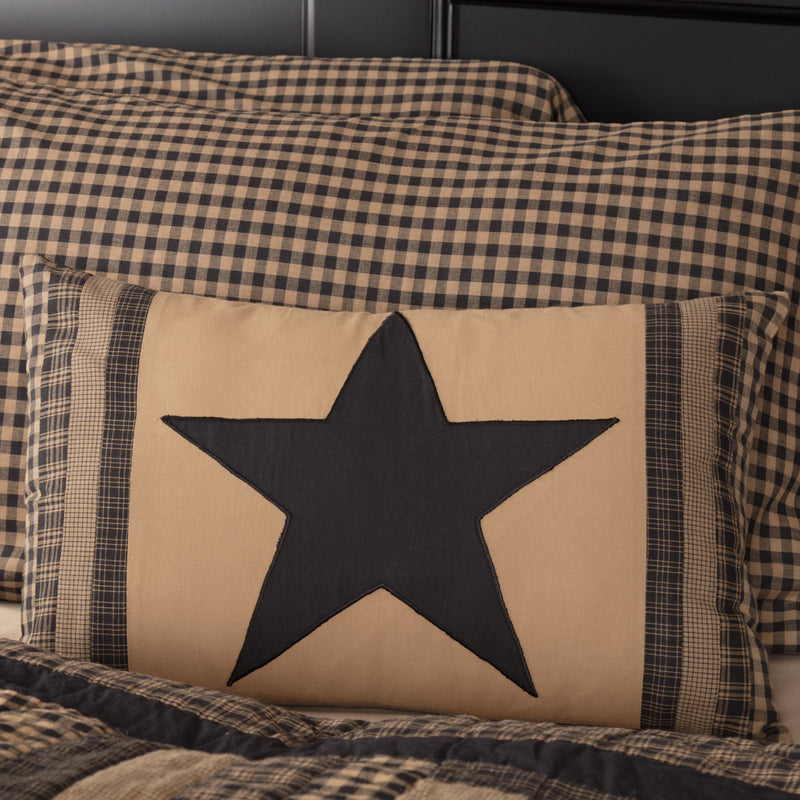 Black Check Star Quilted Collection PILLOW
