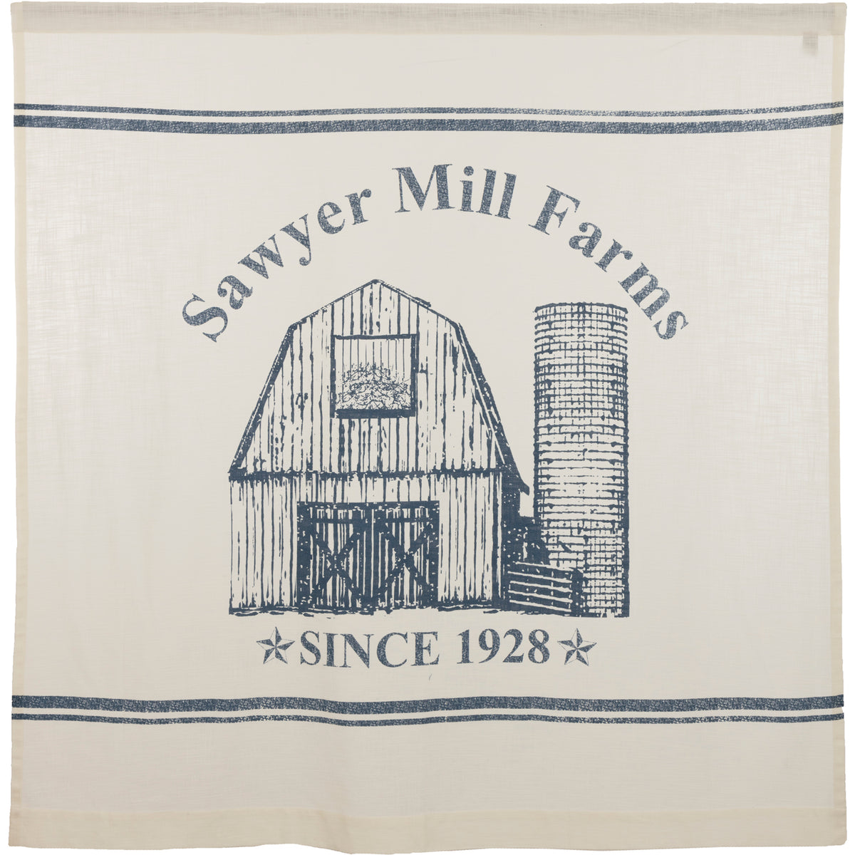 Sawyer Mill Blue Barn Shower Curtain 72x72