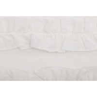 White Ruffled Sheer Petticoat Prairie Long Panel Set of 2 84x36x18