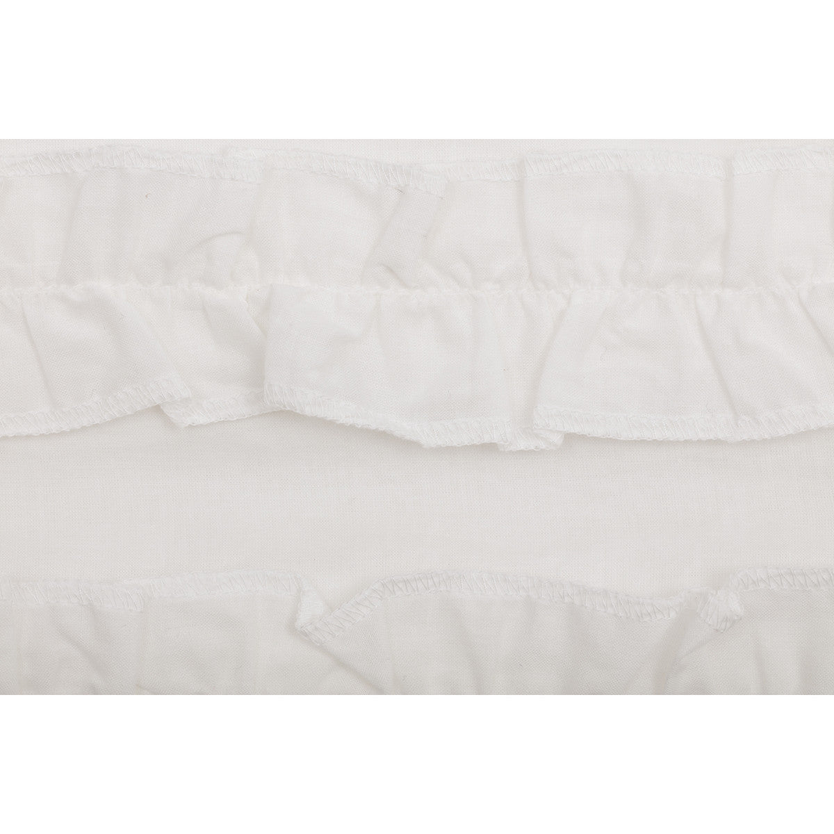 White Ruffled Sheer Petticoat Prairie Long Panel Set of 2 84x36x18