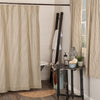 Sawyer Mill Charcoal Ticking Stripe Curtain 72x72 Room Scene