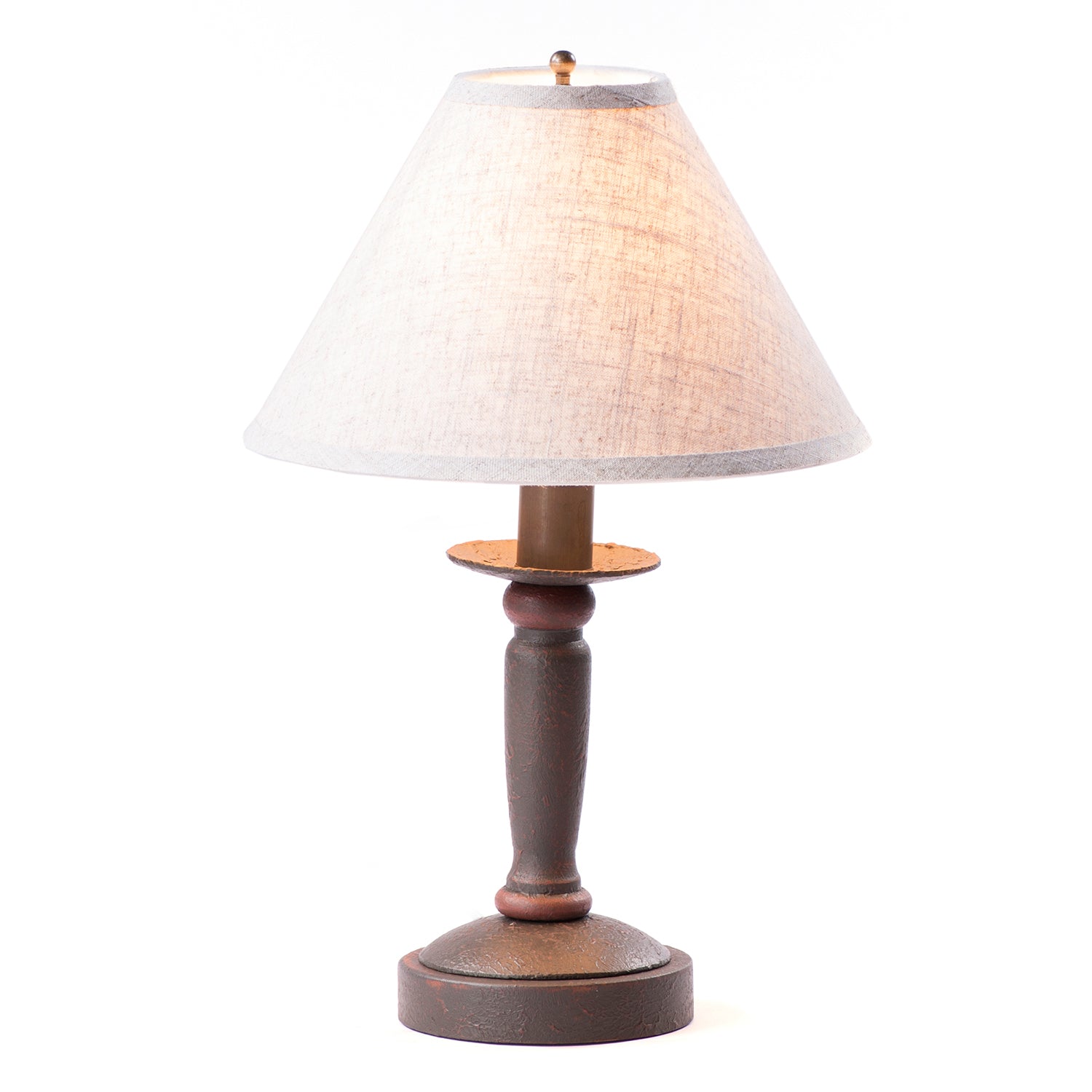 Butcher Lamp in Americana Espresso with Linen Ivory Shade