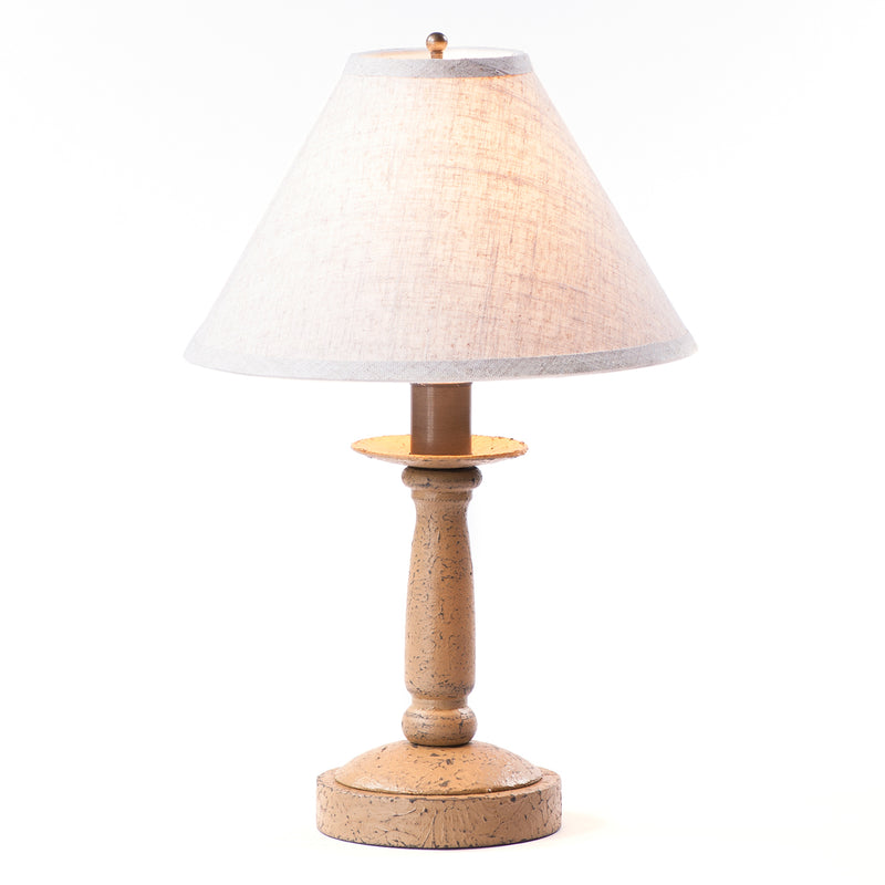 Butcher Lamp in Americana Pearwood with Linen Ivory Shade