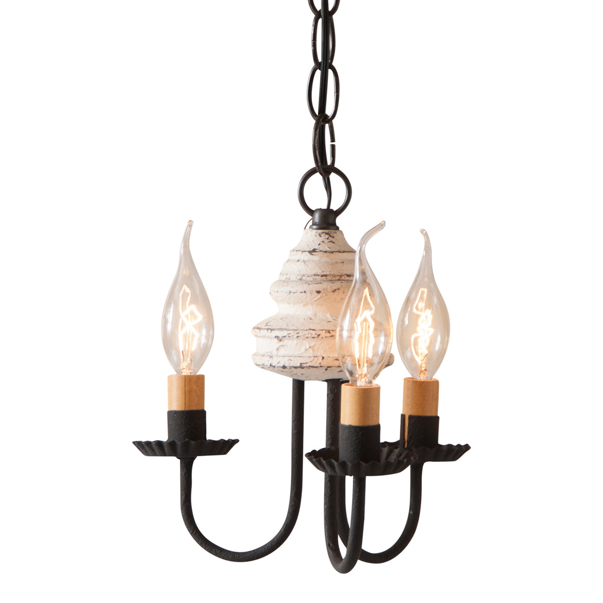 Bellview Wood Chandelier in Americana White
