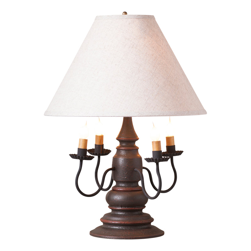 Harrison Lamp in Americana Espresso with Linen Ivory Shade