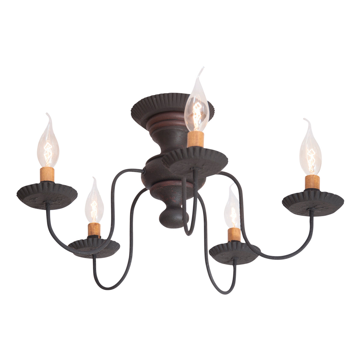 Thorndale Ceiling Light in Hartford Black with Red