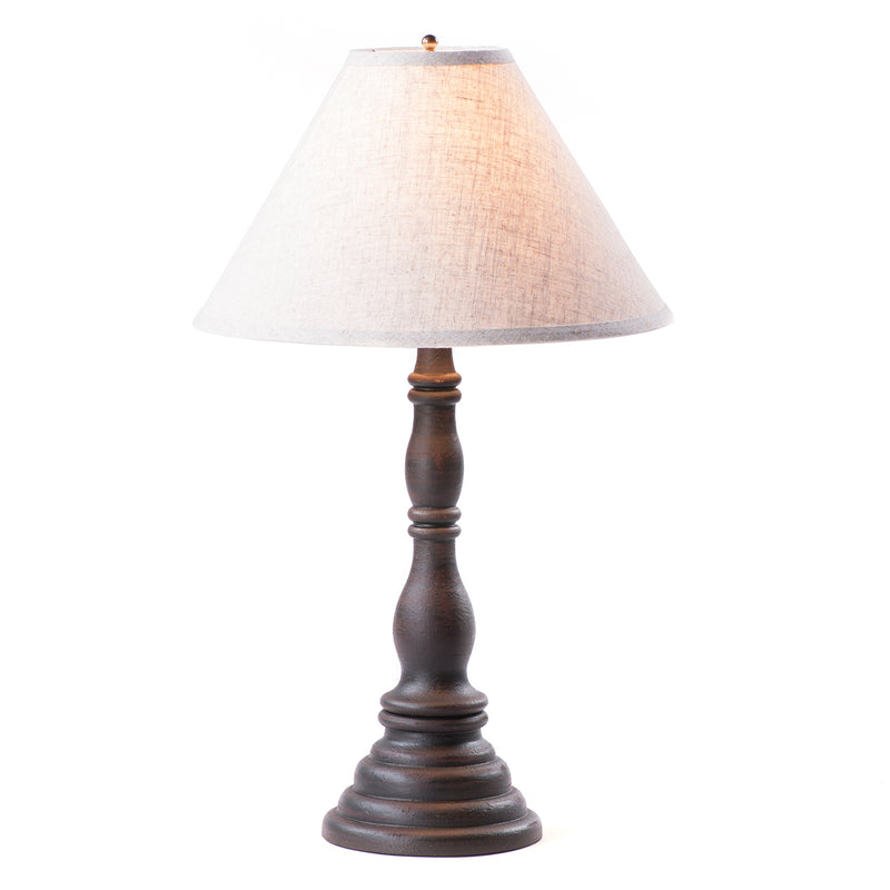 Davenport Lamp in Americana Black with Linen Ivory Shade