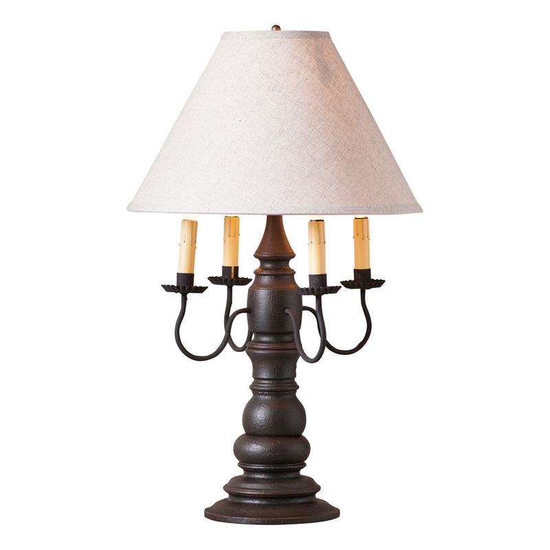 Bradford Lamp in Americana Black with Linen Ivory Shade