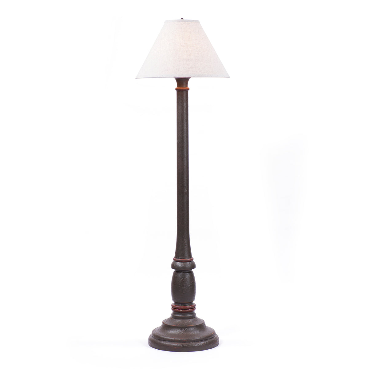 Brinton House Floor Lamp in Espresso with Linen Ivory Shade