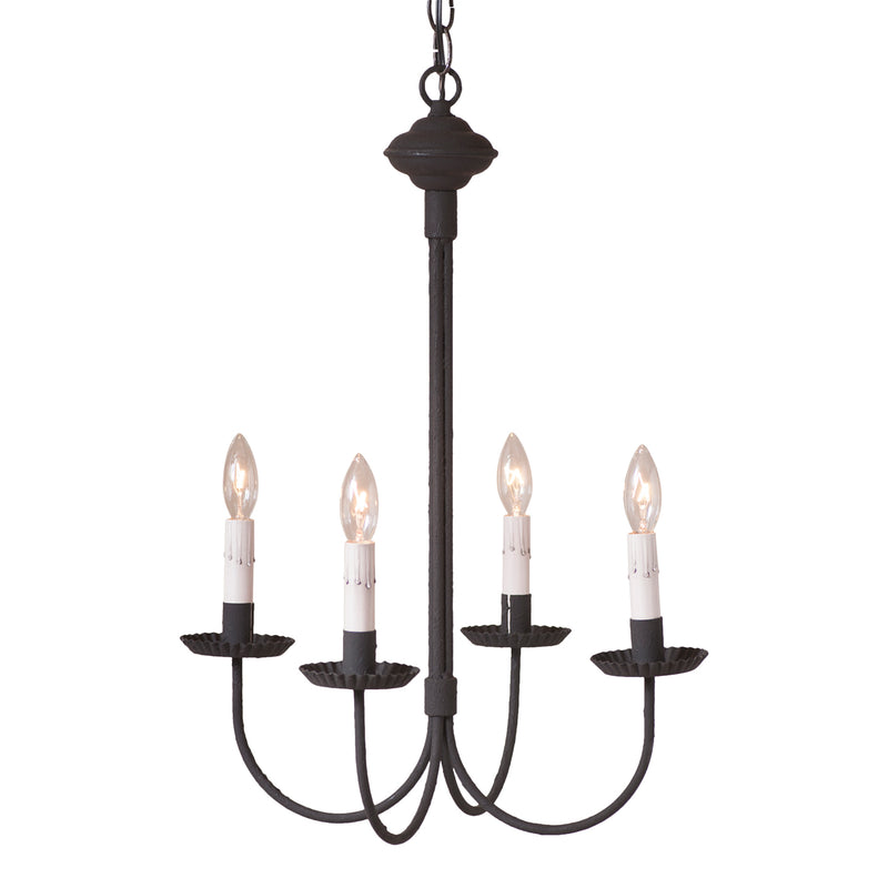 4-Arm Grandview Chandelier with Gray Sleeves