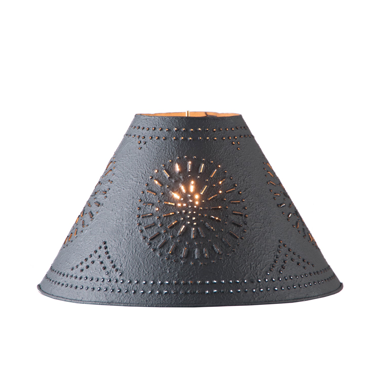 15-Inch Flared Shade with Chisel in Textured Black
