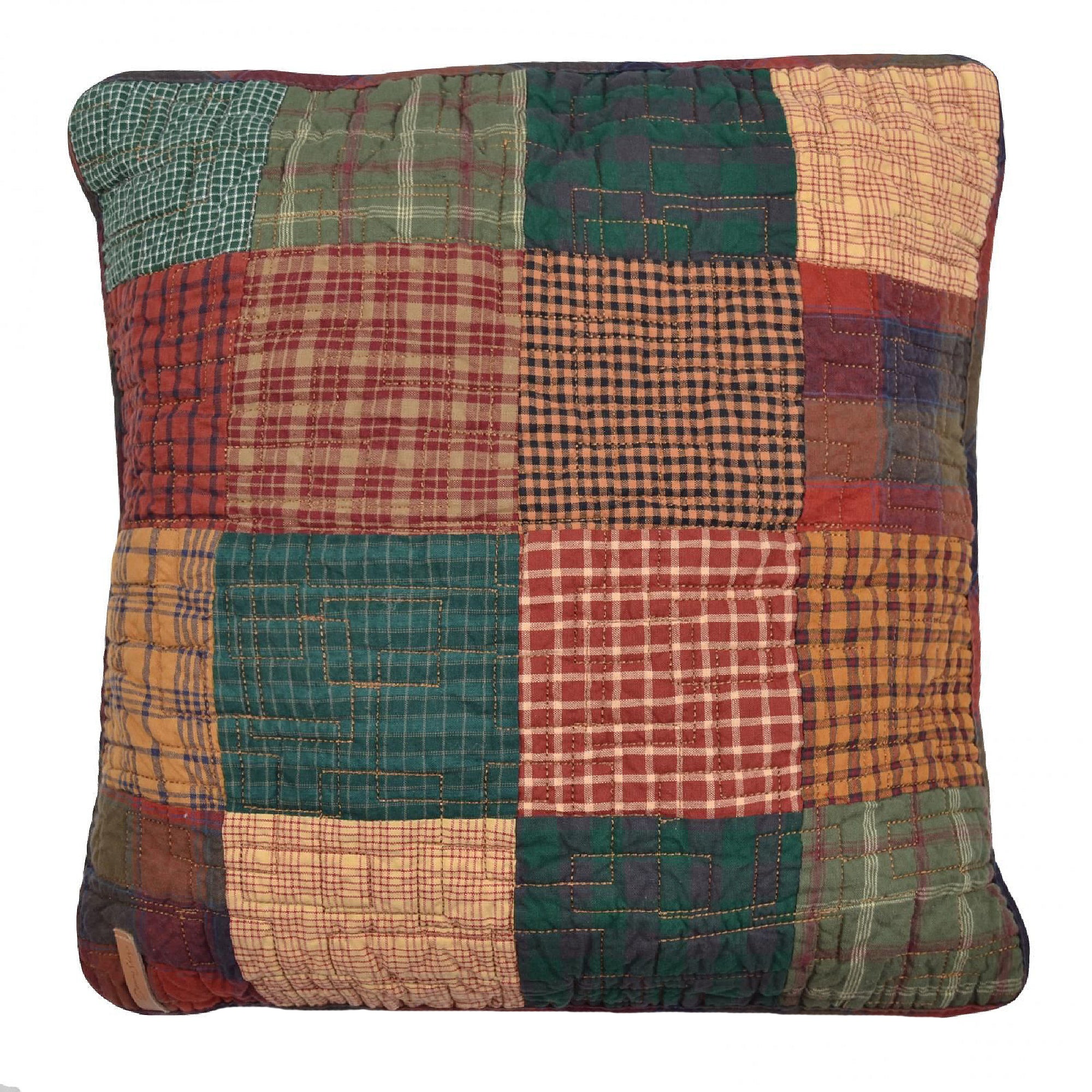 Donna Sharp Campfire Square Rustic Lodge Quilted Collection Decorative Pillow