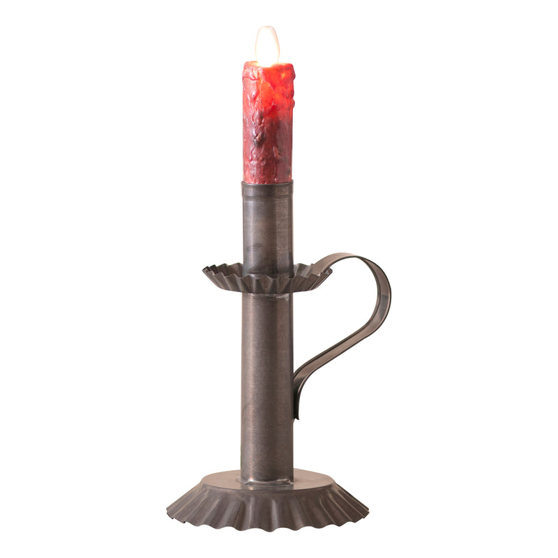Barton Candlestick in Blackened Tin