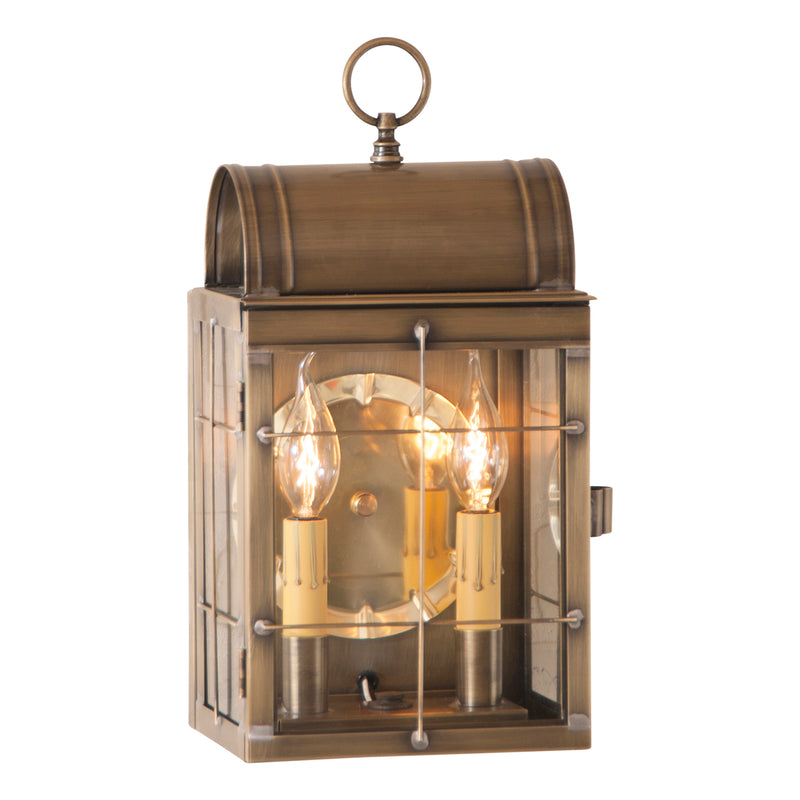 Toll House Wall Lantern in Weathered Brass
