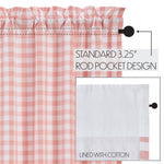 Annie Buffalo Coral Check Valance 16x60