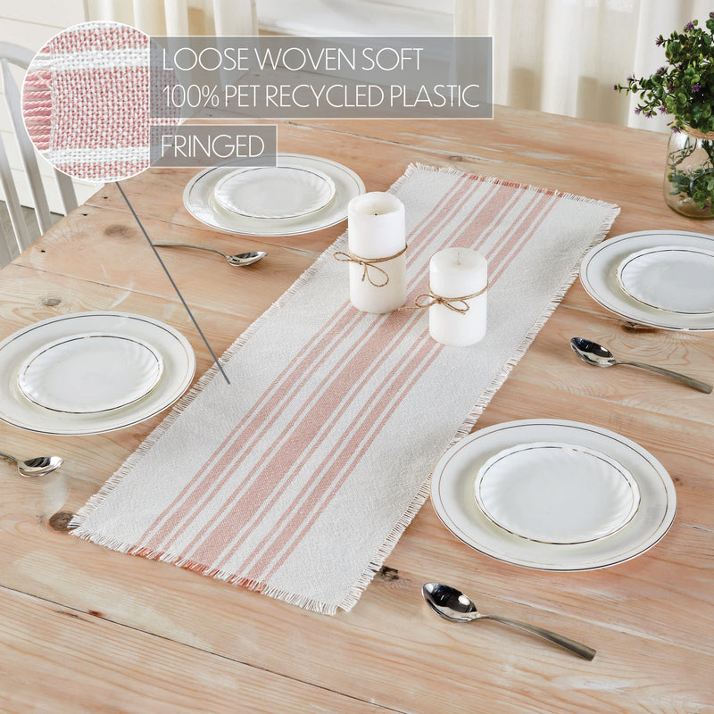 Antique White Stripe Coral Indoor/Outdoor Runner 12x36