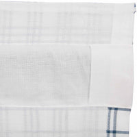Sawyer Mill Blue Short Panel with Attached Patchwork Valance Set of 2 63x36