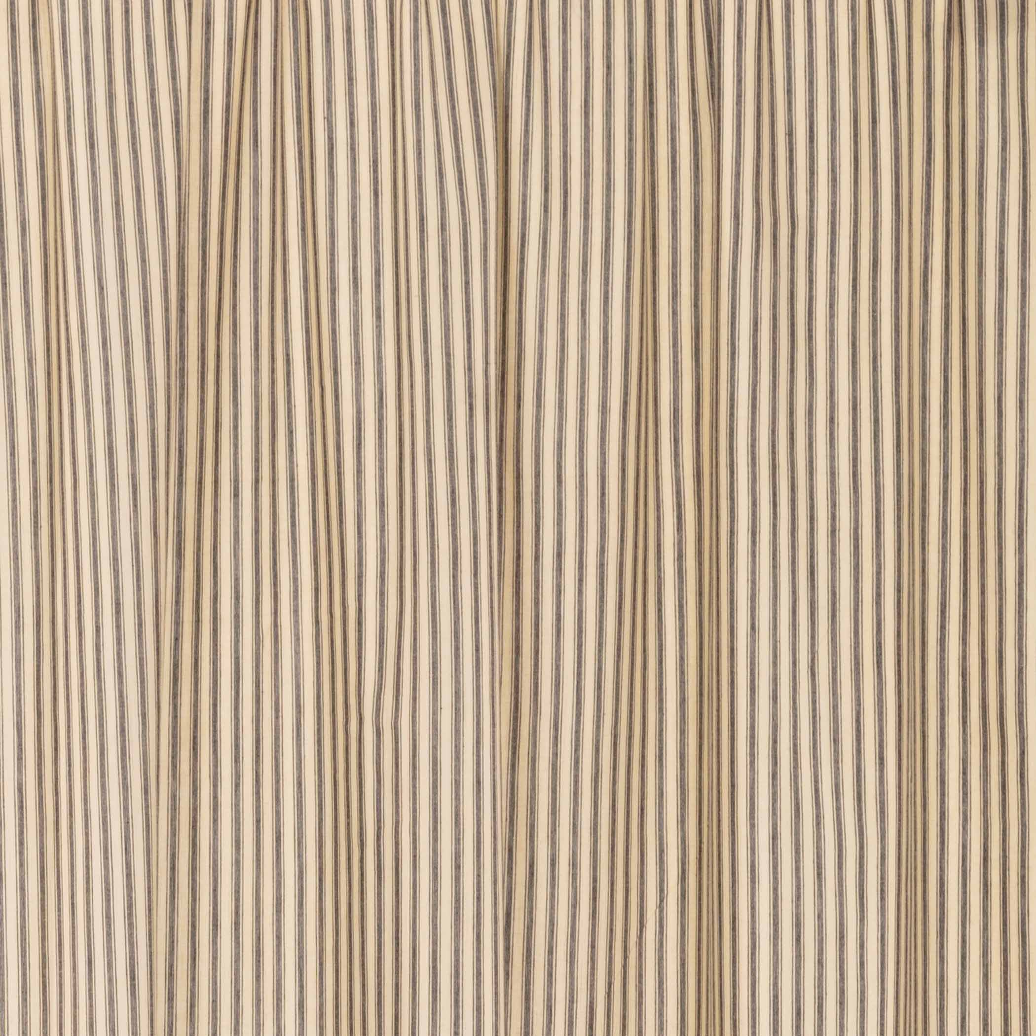 Sawyer Mill Charcoal Ticking Stripe Prairie Swag Set of 2 36x36x18