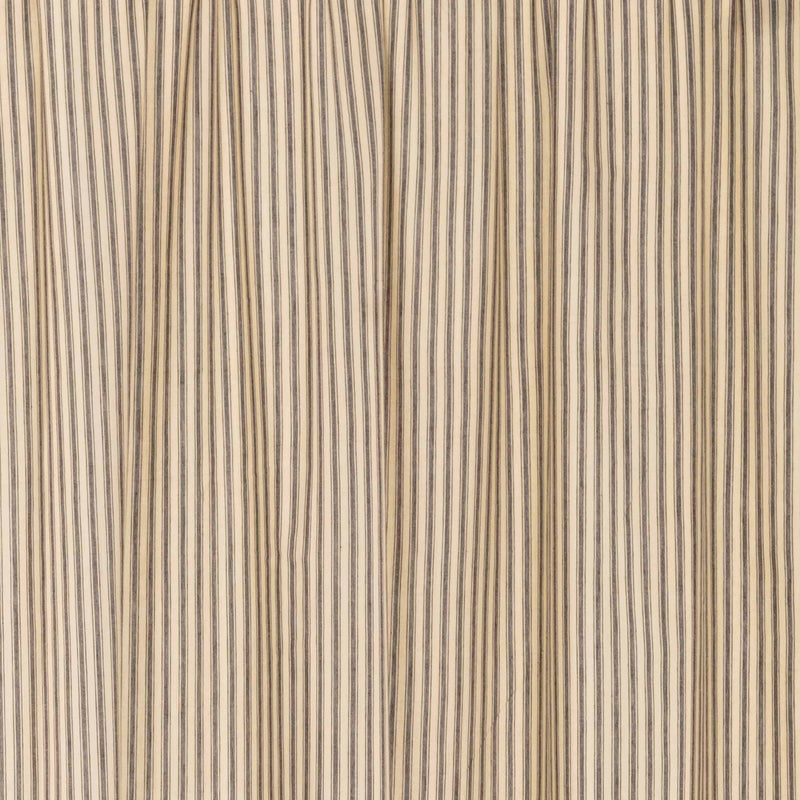 Sawyer Mill Charcoal Ticking Stripe Prairie Short Panel Set of 2 63x36x18