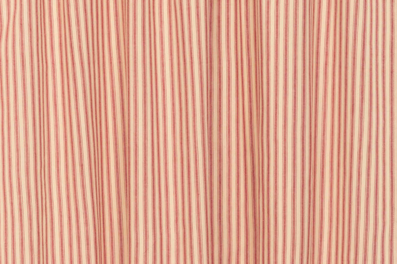 Sawyer Mill Red Ticking Stripe Valance 16x60