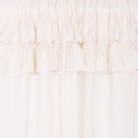Simple Life Flax Antique White Ruffled Valance 16x60