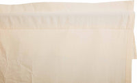 Muslin Ruffled Unbleached Natural Swag Set of 2 36x36x16