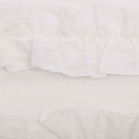 White Ruffled Sheer Petticoat Prairie Short Panel Set of 2 63x36x18