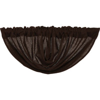 Burlap Chocolate Balloon Valance 15x60