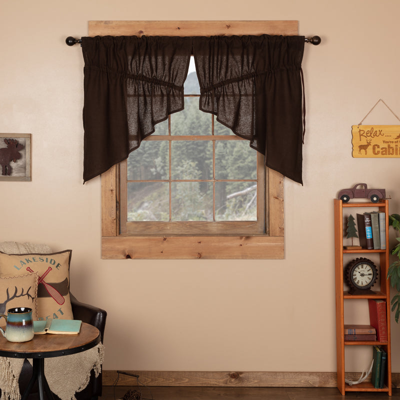 tobacco cloth swag curtains Antique White Prairie Gathered and tiers are sold in sets of two Tobacco Curtain - Etsy