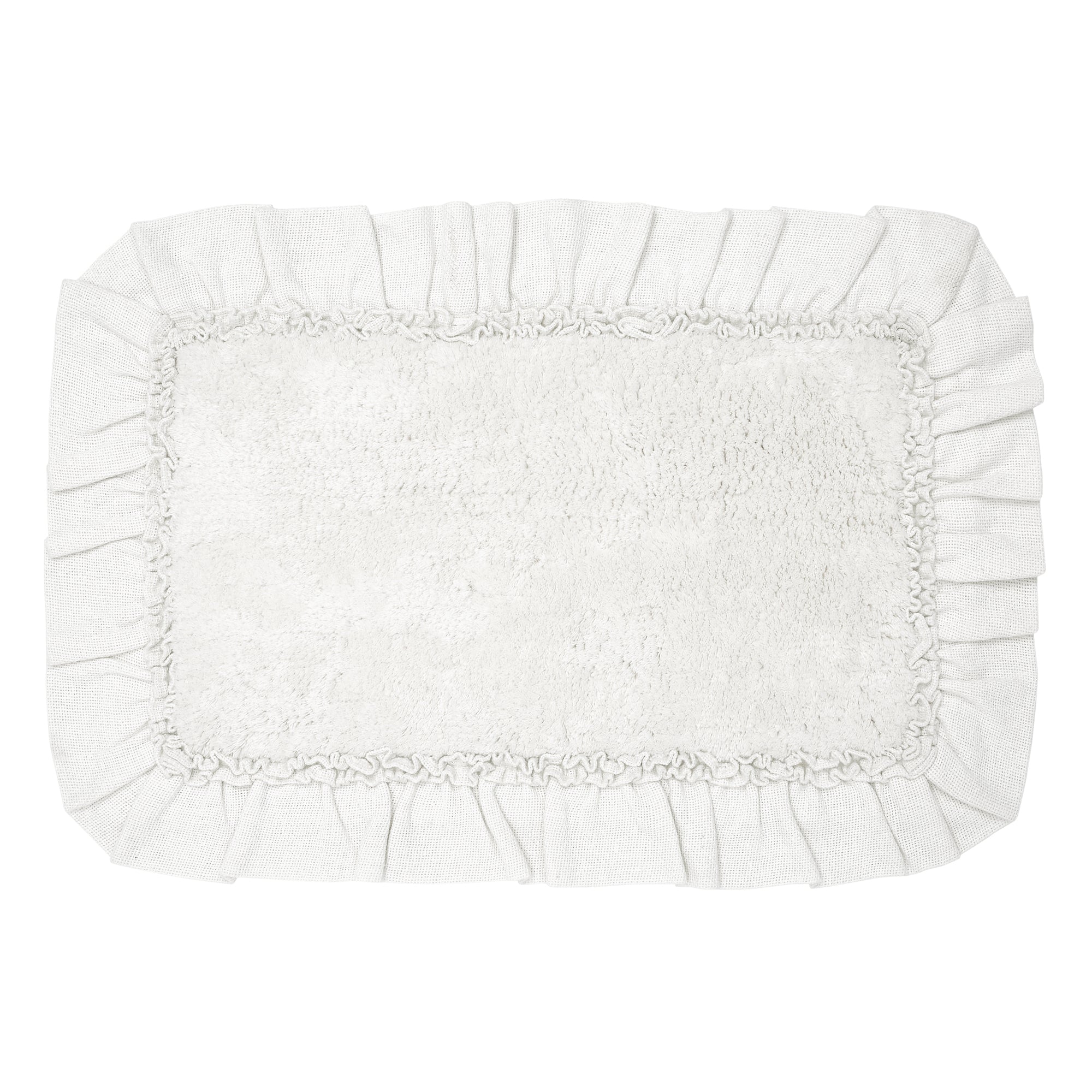 Burlap Antique White Bathmat 20x30