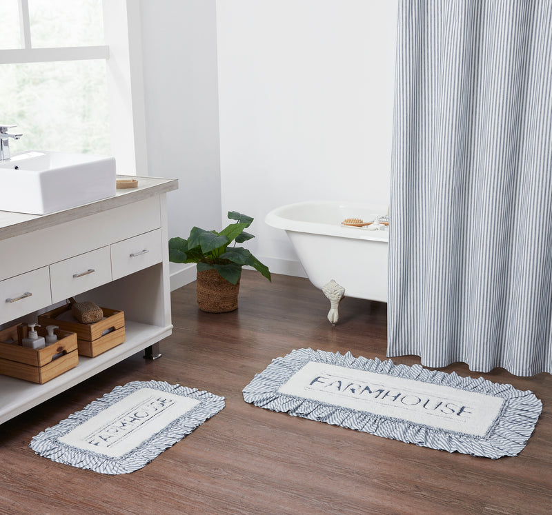 Sawyer Mill Blue Farmhouse Bathmat 27x48
