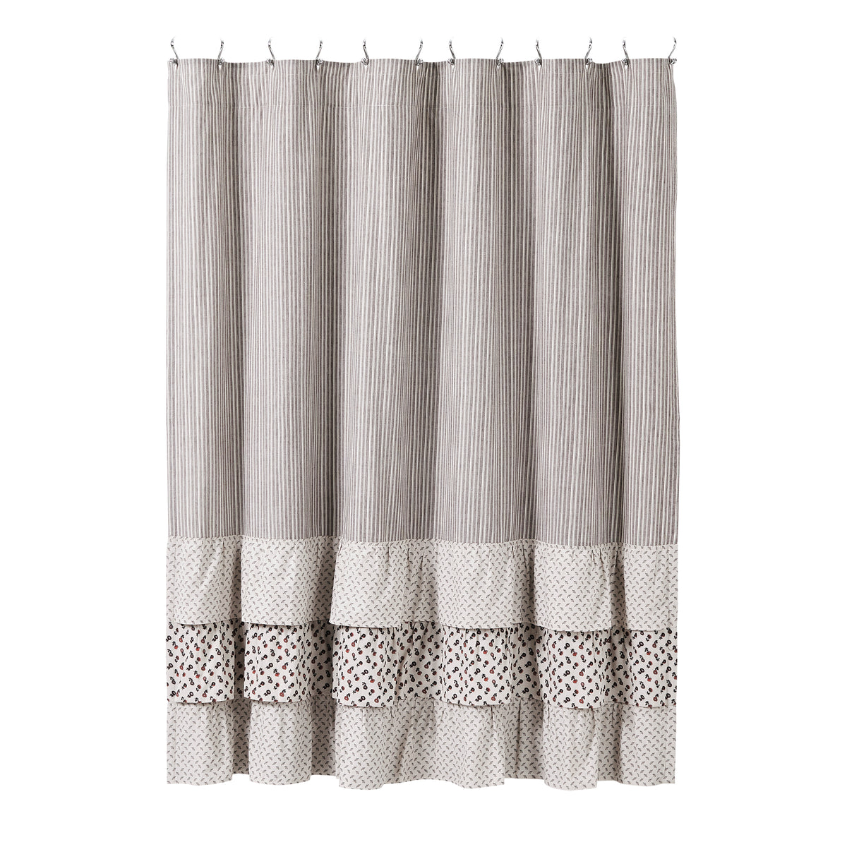 Florette Ruffled Shower Curtain 72x72