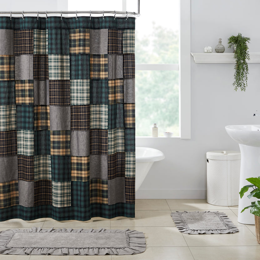 Pine Ridge Mosaic Shower Curtain NCU0DQQ0671