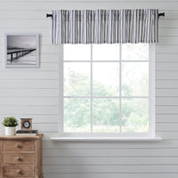 Sawyer Mill Black Ticking Stripe Valance 16x72