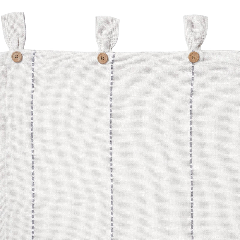 Stitched Burlap White Short Panel Set of 2 63x36